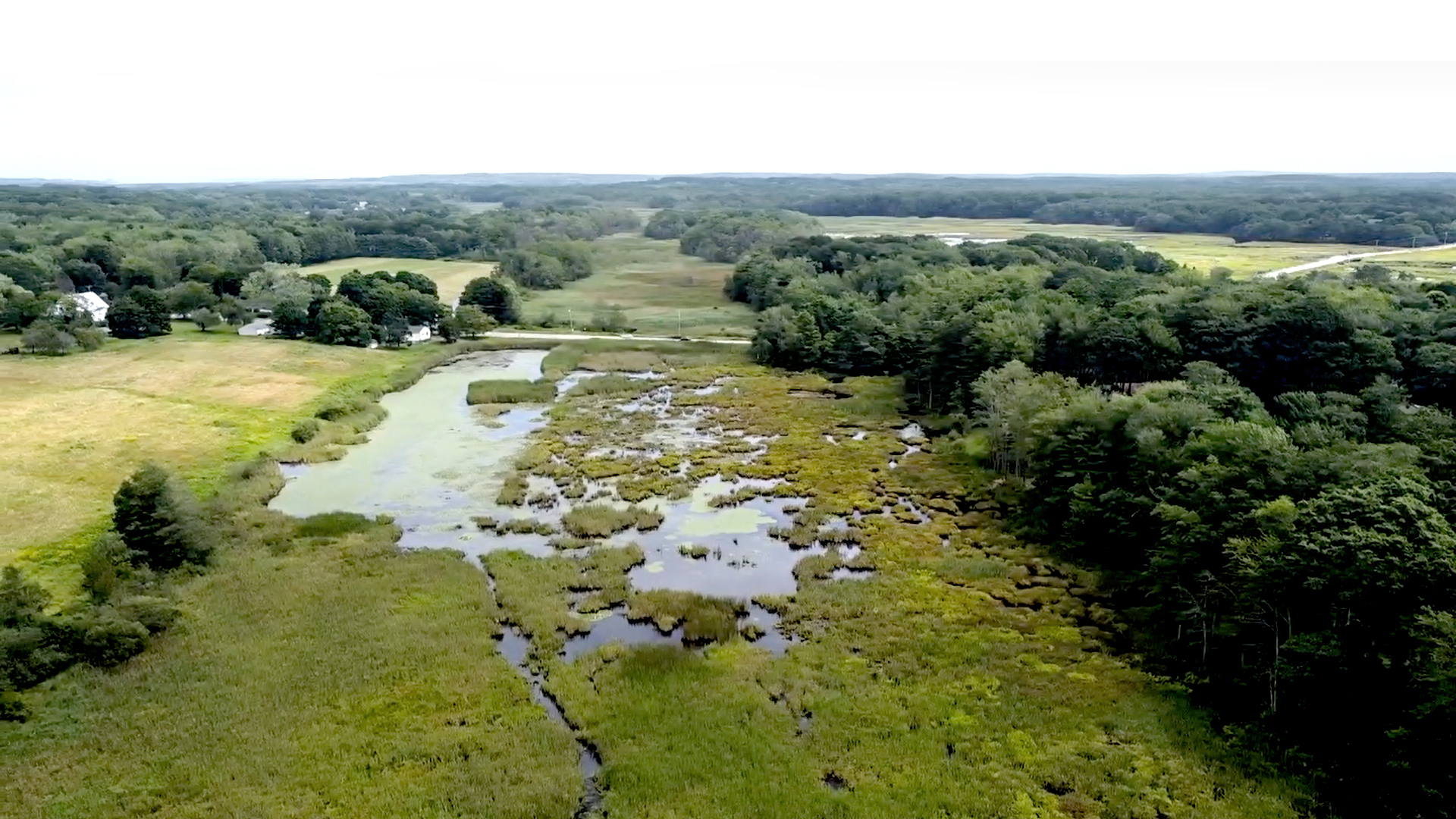 Mill Brook Marsh - Point 3 - Aerial View Upstream