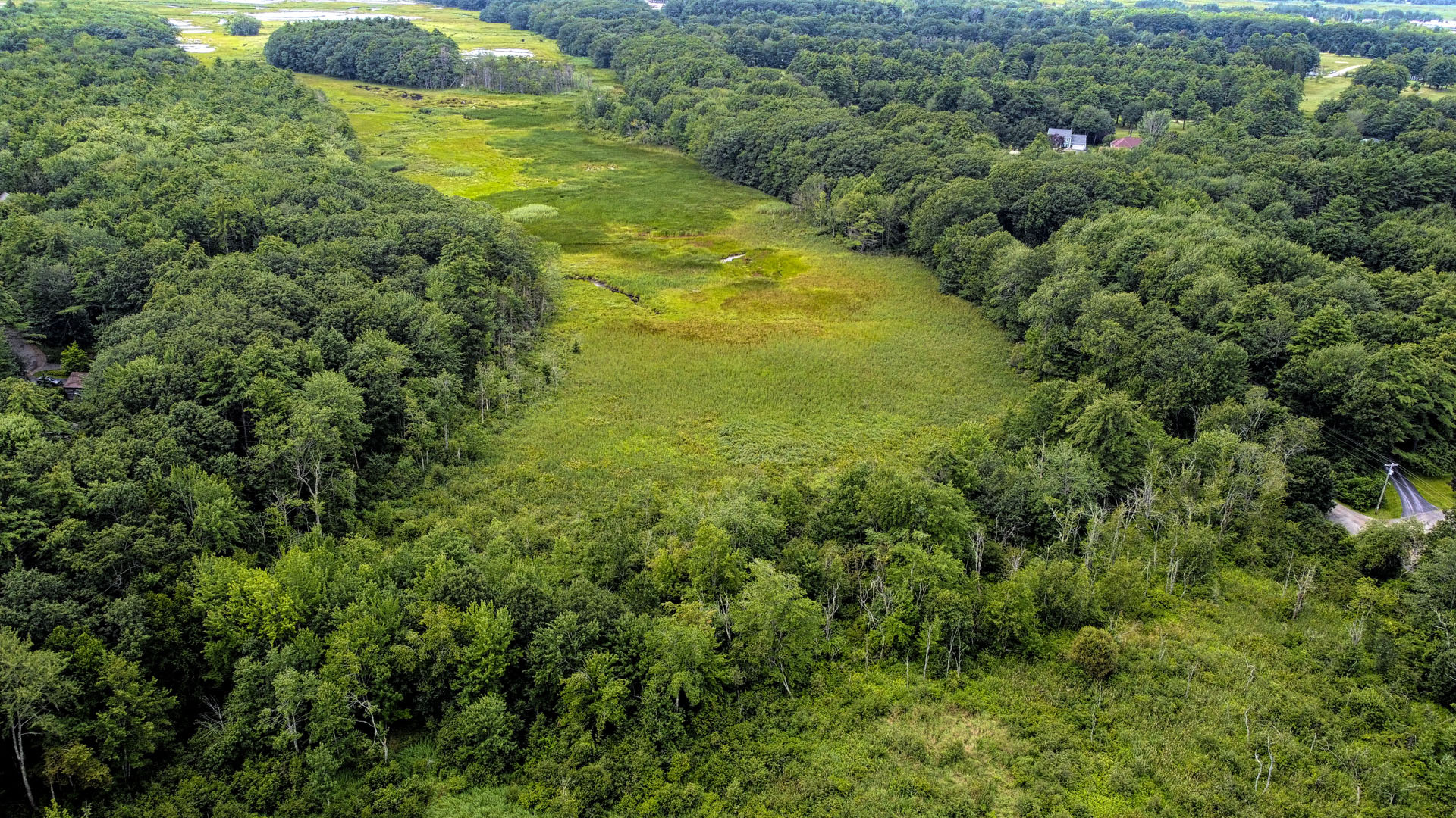 Mill Brook Marsh - Point 3 - Aerial View Downstream
