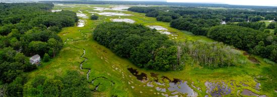 Mill Brook Marsh - Point 6 - Aerial View Downstream